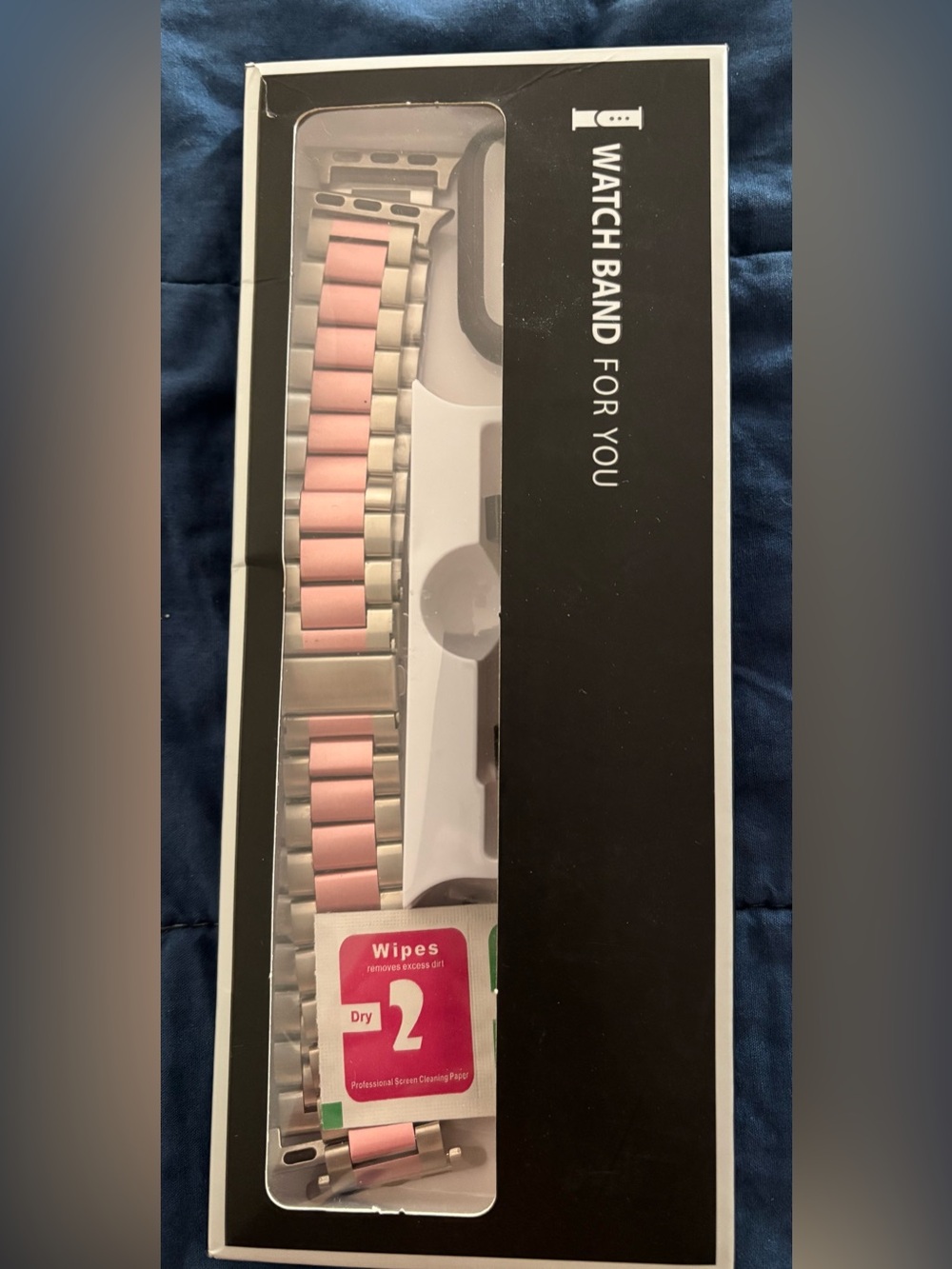 Stainless Steel Adjustable Watch Bands & Face Cover- Pink, Silver, Black. NWOT